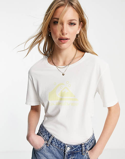 Mujer Tops | Camiseta blanca con logo de Quiksilver - RD82204