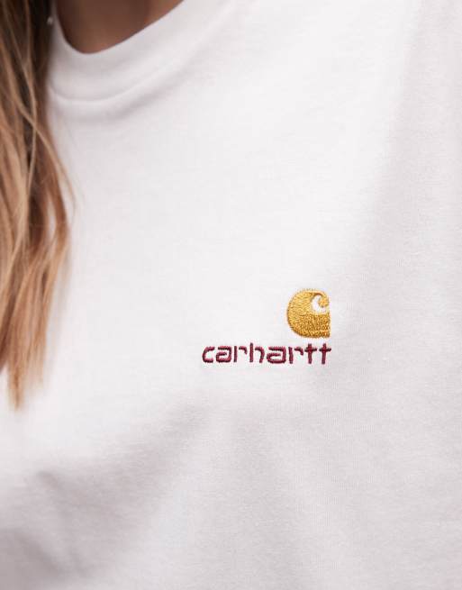Camiseta blanca con logo de texto American de Carhartt WIP, 2 de 4