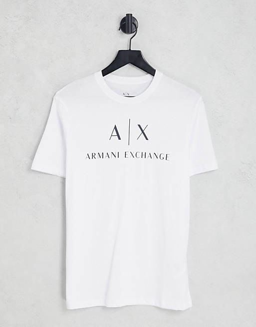 Camiseta con logo estampado de Armani Exchange de color Blanco Mujer Ropa de Camisetas y tops de Camisetas 