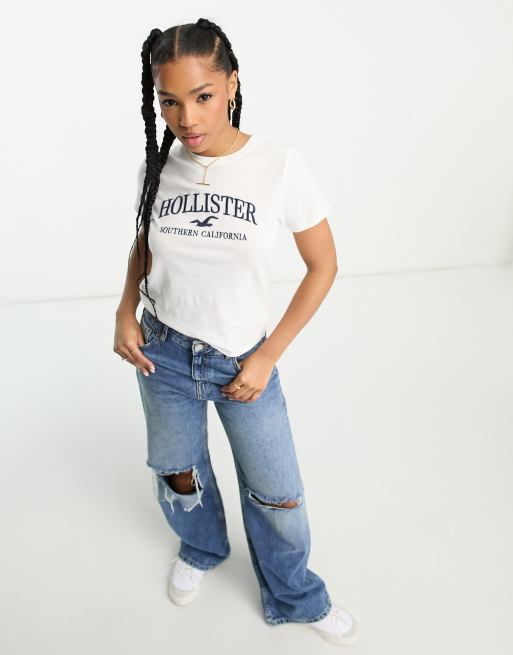 Camiseta 2025 hollister blanca