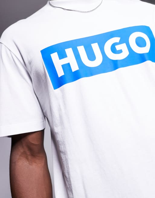 Camiseta blanca con logo en el pecho Nico de HUGO Blue, 2 de 4