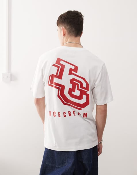 Camiseta blanca con logo en la espalda de tejido grueso de ICECREAM - view 1
