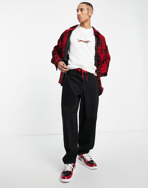 Camiseta blanca logo estampado con diseño de perro salchicha de Obey | ASOS