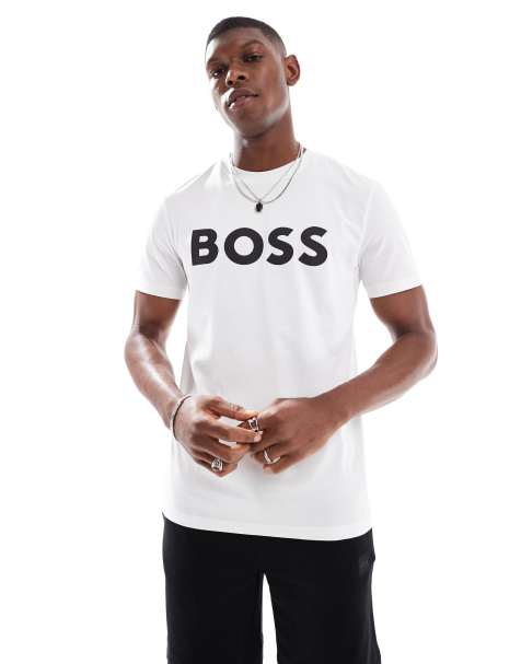 Camiseta blanca con logo estampado Thinking de BOSS Orange - view 1