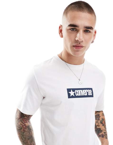 Camiseta blanca con logo mediano de Converse - view 1