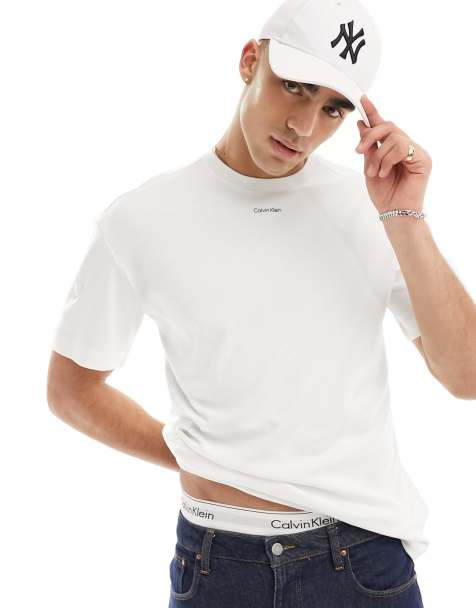 Camiseta blanca con logo pequeño de Calvin Klein - view 1