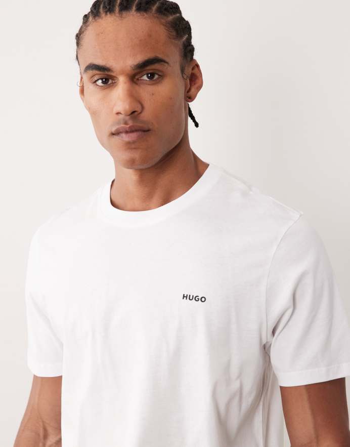 Hugo Red Camiseta blanca con logo pequeño Dero de HUGO