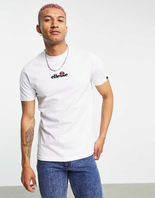 Camiseta blanca con logo pequeño en el centro exclusiva en ASOS de ellesse, 3 de 4