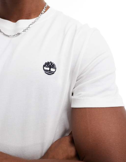 Camiseta blanca con logo pequeño en el pecho Dunstan de Timberland, 2 de 4