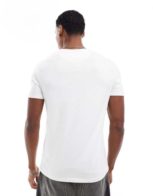 Camiseta blanca con logo pequeño en el pecho Dunstan de Timberland, 3 de 4