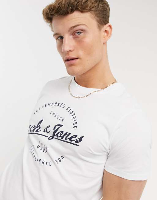 Camiseta blanca jack store and jones