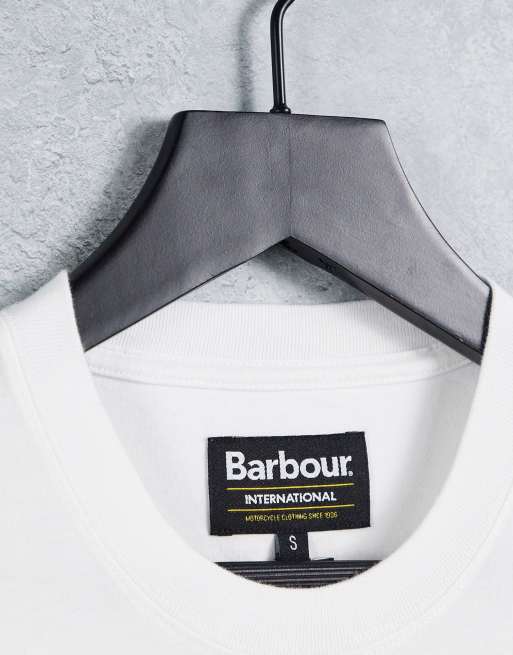 Camiseta blanca con recuadro con logo de Barbour International, 4 de 4