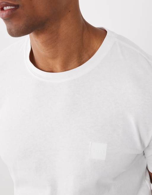 Camiseta blanca con recuadro del logo Tales de BOSS Orange, 5 de 5