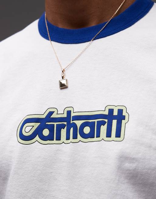 Camiseta blanca con ribetes y estampado de texto Connection de Carhartt WIP, 5 de 5