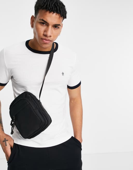 Camiseta blanca con vivos de French Connection