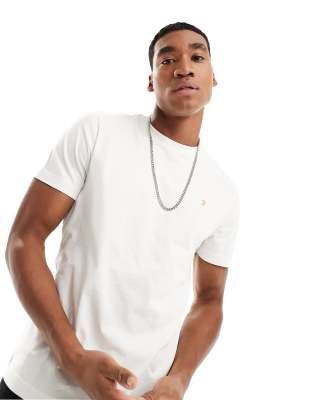 Farah Eddie T-Shirt Camiseta, Blanco, XS Para Hombre