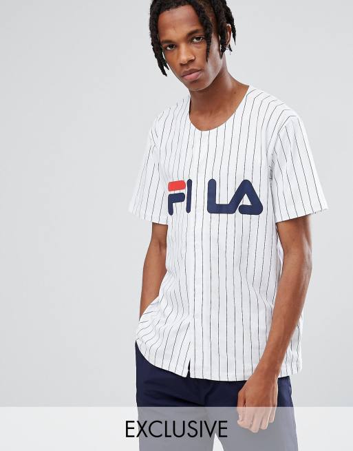 Camiseta blanca de baseball con Black Line de Fila | ASOS