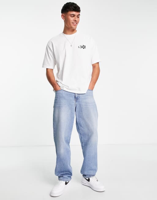 Camiseta blanca de corte cuadrado con logo Core de Levi's Skateboarding, 4 de 4