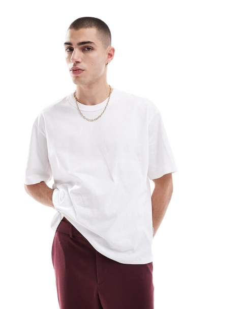 Camiseta blanca de corte cuadrado de Jack & Jones - view 1