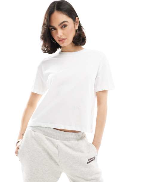 Camiseta blanca de corte cuadrado de New Look - view 1