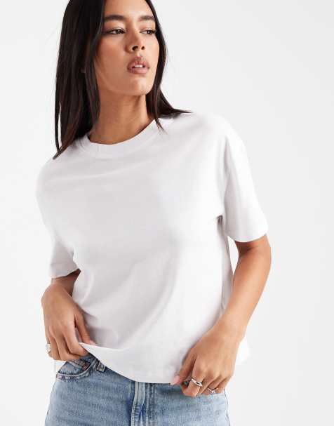 Camiseta blanca de corte cuadrado de New Look - view 1