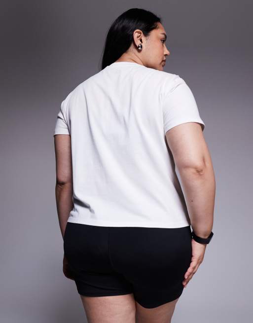 Camiseta blanca de corte cuadrado de tejido de secado rápido de algodón Icon de 4505 Curve, 4 de 4