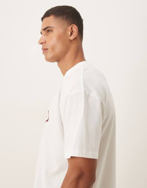 Camiseta blanca de corte cuadrado extragrande con estampado de dibujo de ASOS DESIGN, 4 de 5