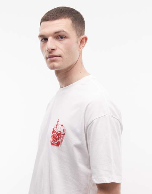 Camiseta blanca de corte cuadrado extragrande con estampado gráfico de ramen de ASOS DESIGN, 3 de 5