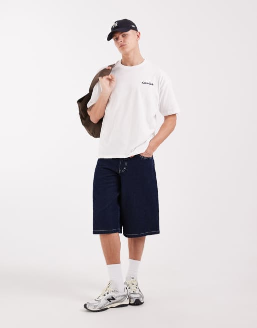 Camiseta blanca de corte cuadrado extragrande con estampado gráfico de texto de ASOS DESIGN  , 2 de 5