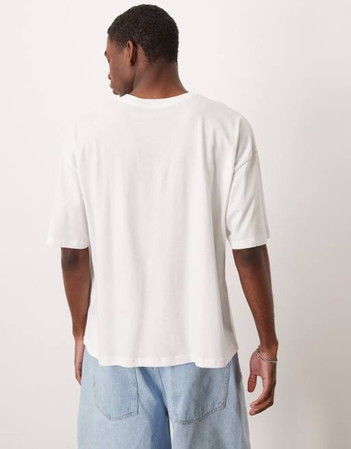 Camiseta blanca de corte cuadrado extragrande con estampado gráfico veraniego de ASOS DESIGN, 4 de 4