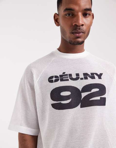 Camiseta blanca de corte cuadrado extragrande con gráfico en la parte delantera de tejido texturizado de ASOS DESIGN - view 1