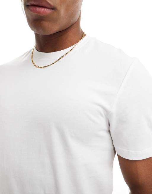 Camiseta blanca de corte estándar con cuello redondo de New Look, 3 de 4