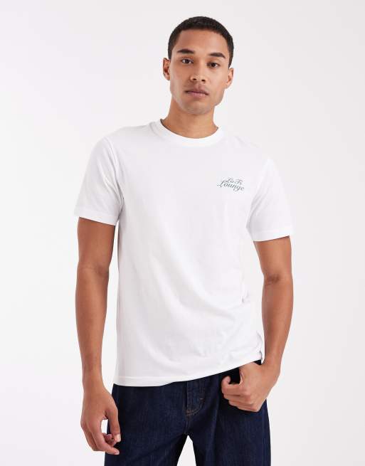 Camiseta blanca de corte estándar con estampado trasero de ONLY & SONS, 3 de 5