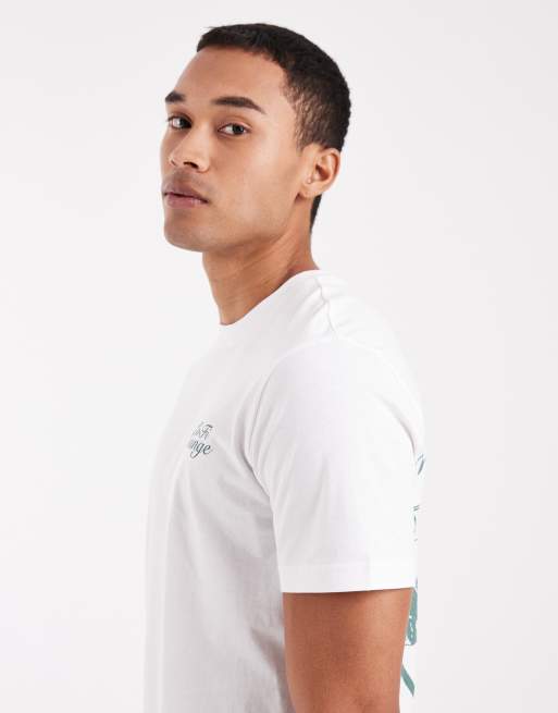 Camiseta blanca de corte estándar con estampado trasero de ONLY & SONS, 4 de 5