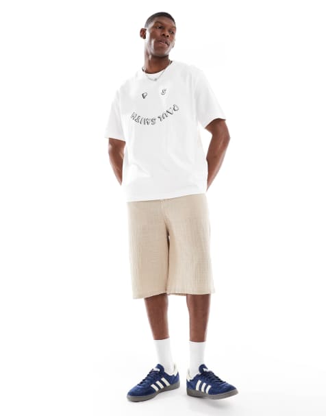 Camiseta blanca de corte estándar con logo de sonrisa estampado de PS Paul Smith - view 1