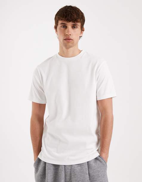 Camiseta blanca de corte estándar de tejido grueso de ASOS DESIGN - view 1