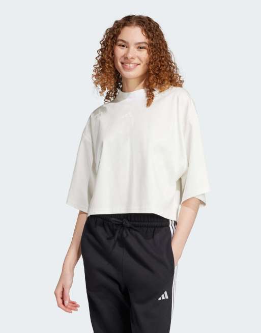 Camiseta blanca de corte suelto City Escape de adidas
