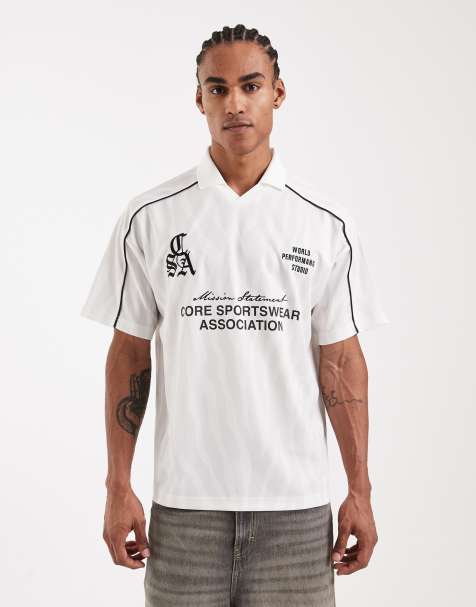 Camiseta blanca de estilo futbolero de Jack & Jones - view 1