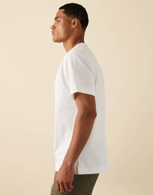 Camiseta blanca de estilo worker con bolsillo Casey Jones de Wrangler, 4 de 5