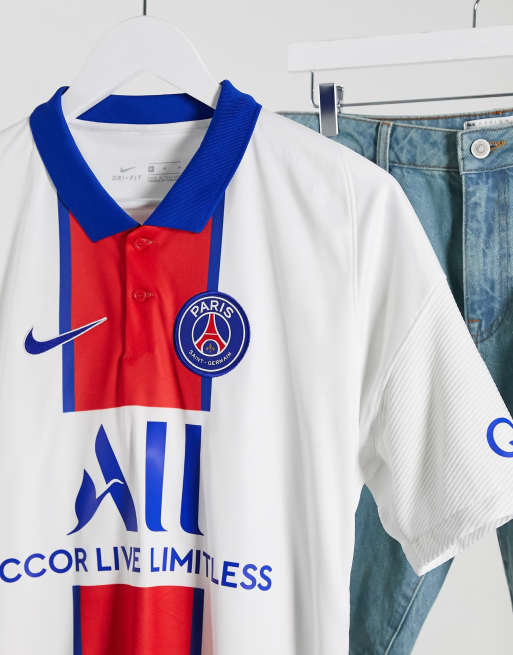 Camiseta blanca de la segunda equipaci n del Paris Saint Germain 2020 21 Stadium de Nike Football