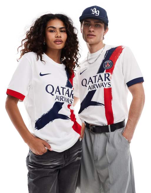 Camiseta blanca de la segunda equipación del Paris Saint Germain 2024/25 de Nike Football