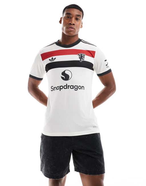 Camiseta blanca de la tercera equipación del Manchester United 24/25 Authentic de adidas Football