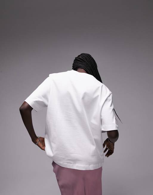 Camiseta blanca de manga corta básica premium de Topshop, 3 de 4