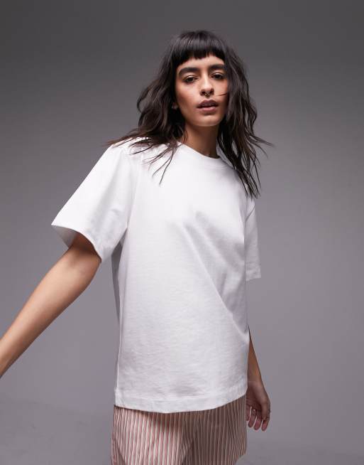 Camiseta blanca de manga corta básica premium de Topshop , 3 de 4