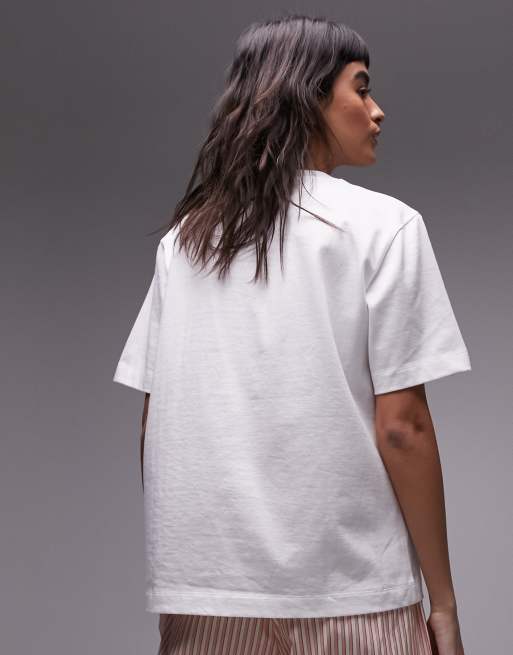 Camiseta blanca de manga corta básica premium de Topshop , 4 de 4