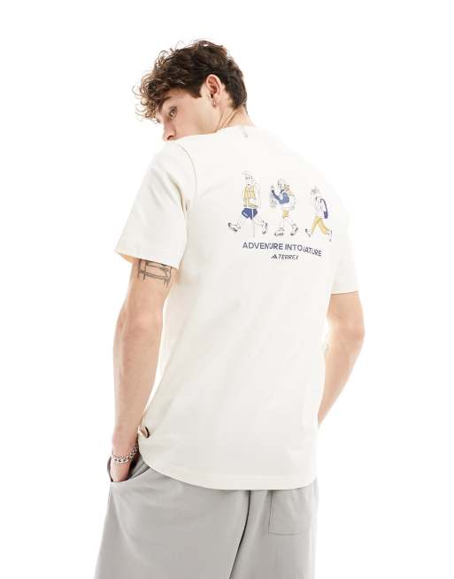 Camiseta blanca de manga corta con estampado gráfico Terrex de adidas, 2 de 4