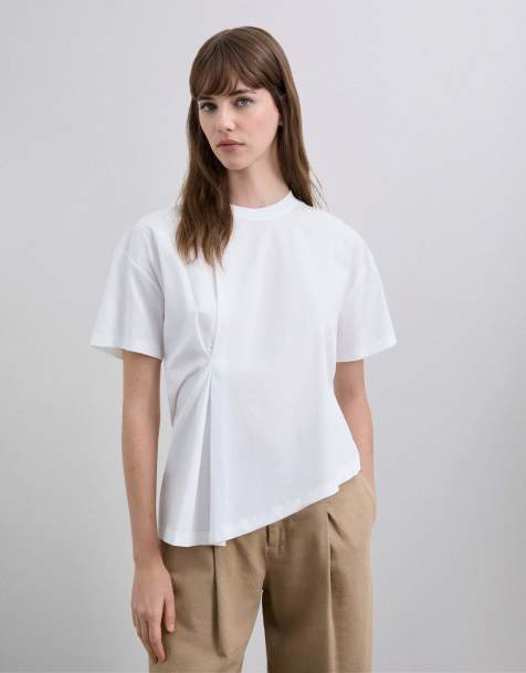 Camiseta blanca de manga corta de popelina de Scalpers - view 1