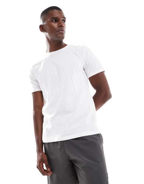 Camiseta blanca de manga corta de tejido de grosor medio de Brave Soul - view 1