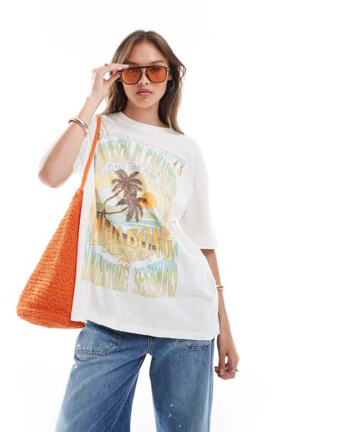 Camiseta blanca de manga corta Sunset Mind de Billabong - view 1