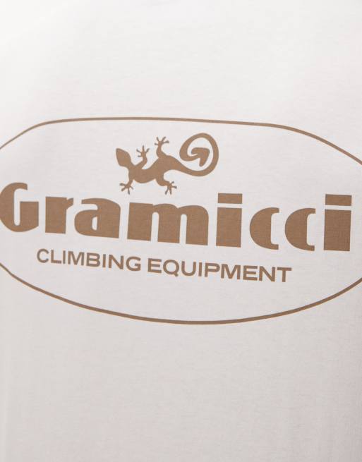 Camiseta blanca de manga larga con estampado gráfico "Climbing Equipment" de Gramicci, 3 de 4